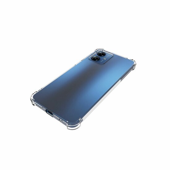 Motorola Moto G14 Hoesje - MobyDefend Transparante Shockproof TPU Backcover - Verstevigde Hoeken - Volledig Doorzichtig