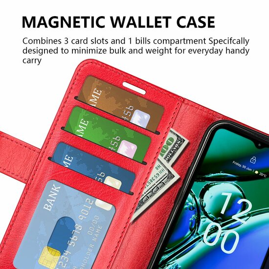 Nokia G42 Hoesje, MobyDefend Wallet Book Case (Sluiting Achterkant), Bruin