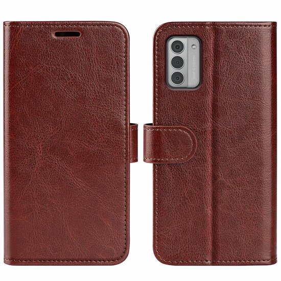 Nokia G42 Hoesje, MobyDefend Wallet Book Case (Sluiting Achterkant), Bruin