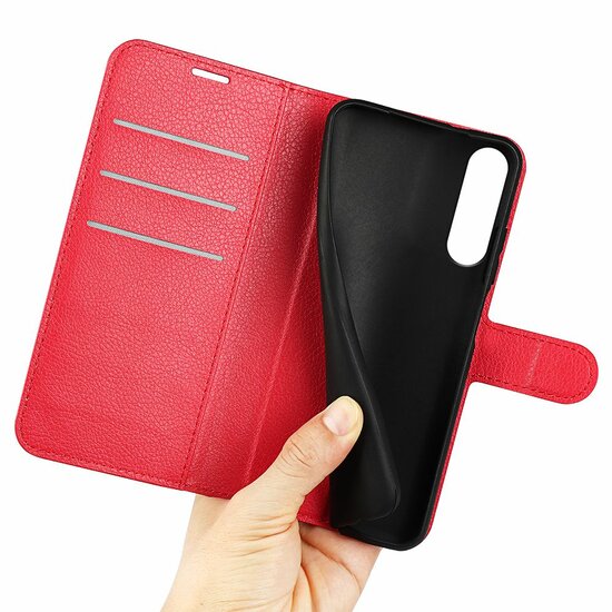 Sony Xperia 5 V Hoesje - MobyDefend Kunstleren Wallet Book Case (Sluiting Voorkant) - Rood