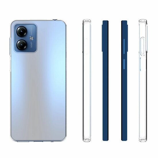 Motorola Moto G14 Hoesje - MobyDefend Transparante TPU Backcover - Volledig Doorzichtig