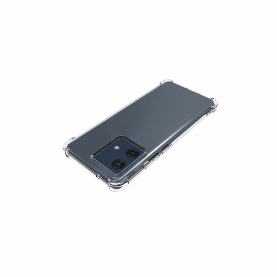 Motorola Edge 40 Neo Hoesje, MobyDefend Transparante Shockproof TPU Gelcase, Verstevigde Hoeken, Volledig Doorzichtig