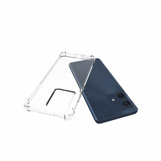Motorola Edge 40 Neo Hoesje - MobyDefend Transparante Shockproof TPU Backcover - Verstevigde Hoeken - Volledig Doorzichtig