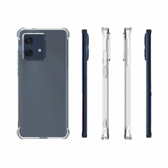 Motorola Edge 40 Neo Hoesje - MobyDefend Transparante Shockproof TPU Backcover - Verstevigde Hoeken - Volledig Doorzichtig