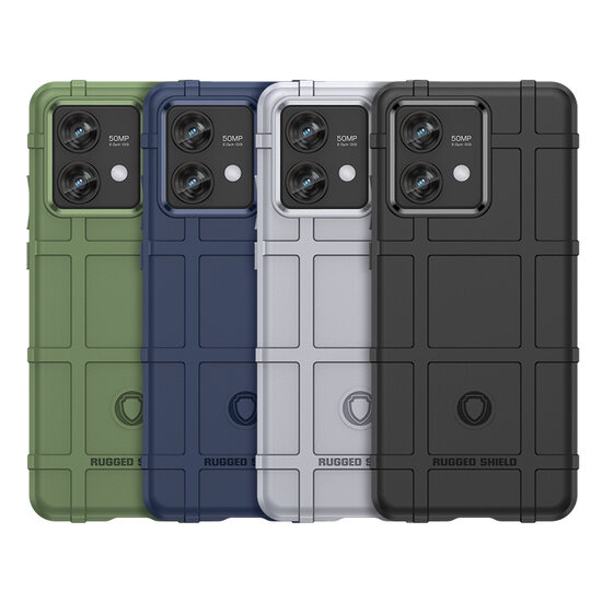 Motorola Edge 40 Neo Hoesje, Rugged Shield TPU Gelcase, Zwart