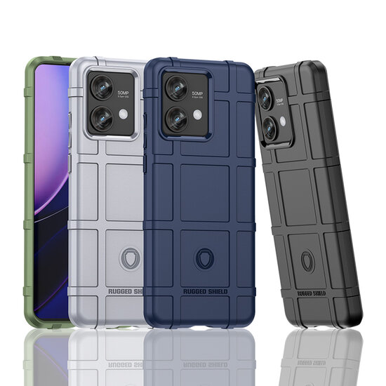 Motorola Edge 40 Neo Hoesje, Rugged Shield TPU Gelcase, Zwart