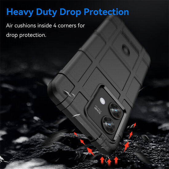 Motorola Edge 40 Neo Hoesje - Mobydefend Rugged Shield TPU Backcover - Groen