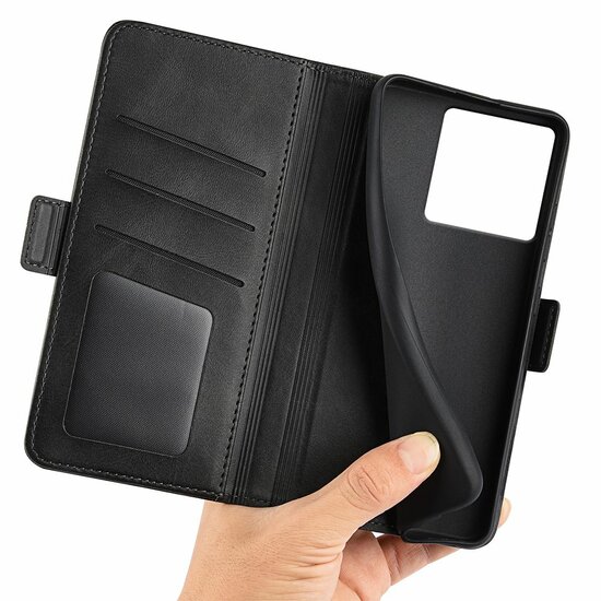 Xiaomi 13T / 13T Pro Hoesje, MobyDefend Luxe Wallet Book Case (Sluiting Zijkant), Zwart