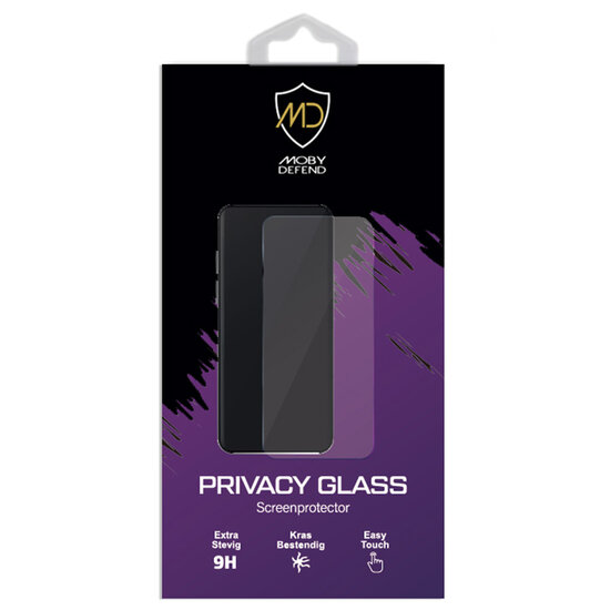 MobyDefend iPhone 14 Pro Max Screenprotector - HD Privacy Glass Screensaver