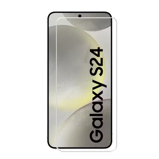 2-Pack Samsung Galaxy S24 Screenprotectors - MobyDefend Case-Friendly Screensavers - Gehard Glas