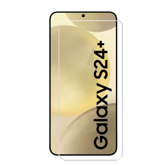 Samsung Galaxy S24 Plus (S24+) Screenprotector - MobyDefend Case-Friendly Screensaver - Gehard Glas