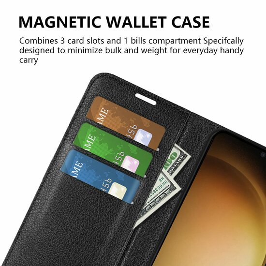 Samsung Galaxy S24 Plus (S24+) Hoesje, MobyDefend Kunstleren Wallet Book Case (Sluiting Voorkant), Bruin
