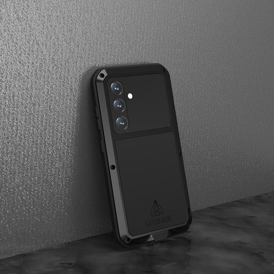 Samsung Galaxy S24 Hoes - Love Mei Metalen Case - Extreme Protection - Zwart
