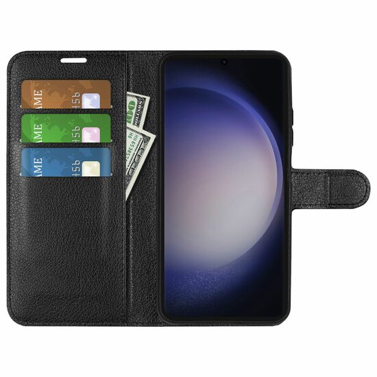 Samsung Galaxy S24 Ultra Hoesje, MobyDefend Kunstleren Wallet Book Case (Sluiting Voorkant), Zwart