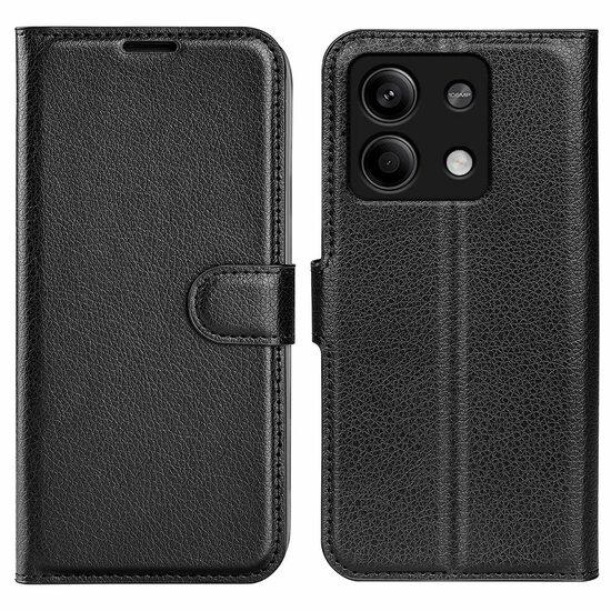 Xiaomi Redmi Note 13 5G Hoesje - MobyDefend Kunstleren Wallet Book Case (Sluiting Voorkant) - Zwart