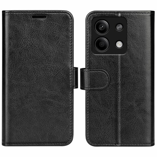 Xiaomi Redmi Note 13 5G Hoesje - MobyDefend Wallet Book Case (Sluiting Achterkant) - Zwart