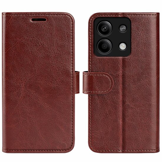Xiaomi Redmi Note 13 5G Hoesje - MobyDefend Wallet Book Case (Sluiting Achterkant) - Bruin