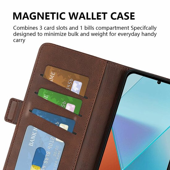 Xiaomi Redmi Note 13 Pro 5G Hoesje, MobyDefend Luxe Wallet Book Case (Sluiting Zijkant), Zwart