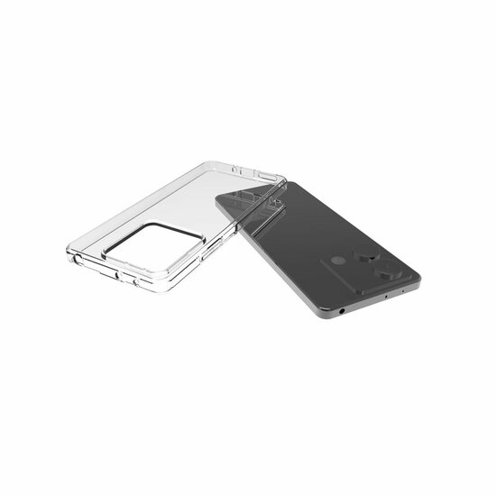 Xiaomi Redmi Note 13 5G Hoesje, MobyDefend Transparante TPU Gelcase, Volledig Doorzichtig