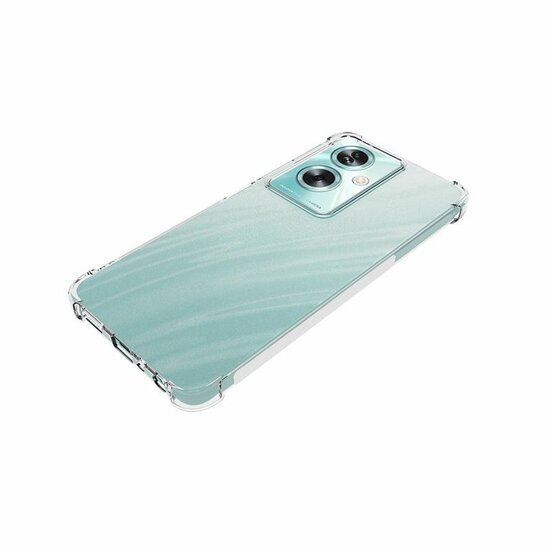 Oppo A79 / OnePlus Nord N30 SE Hoesje, MobyDefend Transparante Shockproof TPU Gelcase, Verstevigde Hoeken, Volledig Doorzichtig