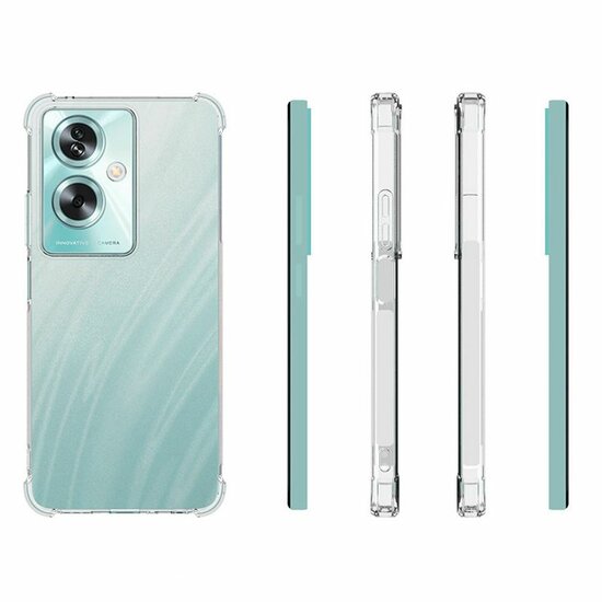 Oppo A79 / OnePlus Nord N30 SE Hoesje - MobyDefend Transparante Shockproof TPU Backcover - Verstevigde Hoeken - Volledig Doorzichtig