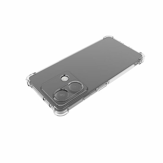 Xiaomi Redmi Note 13 5G Hoesje, MobyDefend Transparante Shockproof TPU Gelcase, Verstevigde Hoeken, Volledig Doorzichtig