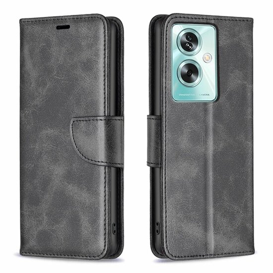 Oppo A79 / OnePlus Nord N30 SE Hoesje - MobyDefend Wallet Book Case Met Koord - Zwart