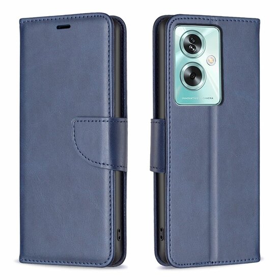 Oppo A79 / OnePlus Nord N30 SE Hoesje - MobyDefend Wallet Book Case Met Koord - Blauw