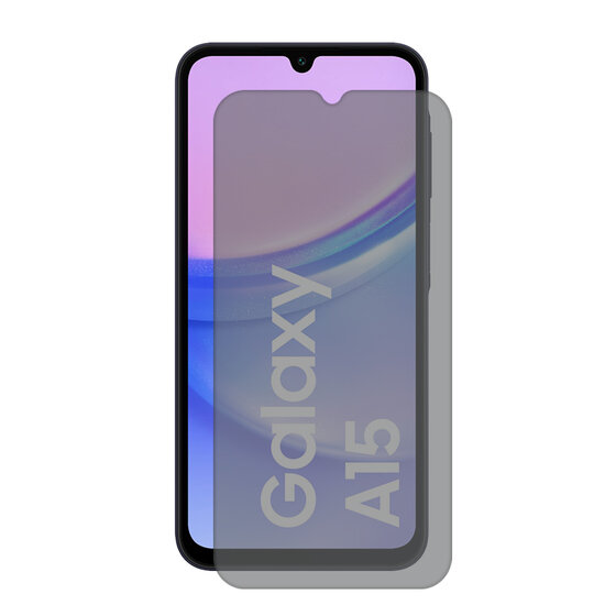 MobyDefend Samsung Galaxy A15 Screenprotector - Matte Privacy Glass Screensaver
