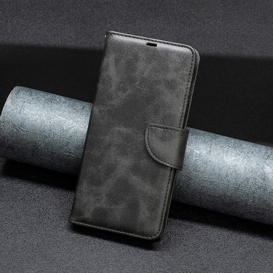 Xiaomi Redmi Note 13 Pro 4G Hoesje, MobyDefend Wallet Book Case Met Koord, Zwart