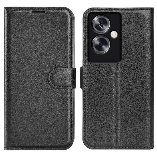 Oppo A79 / OnePlus Nord N30 SE Hoesje - MobyDefend Kunstleren Wallet Book Case (Sluiting Voorkant) - Zwart