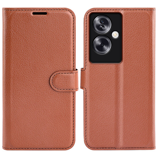 Oppo A79 / OnePlus Nord N30 SE Hoesje, MobyDefend Kunstleren Wallet Book Case (Sluiting Voorkant), Bruin