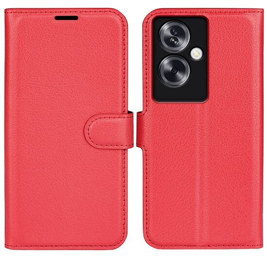 Oppo A79 / OnePlus Nord N30 SE Hoesje - MobyDefend Kunstleren Wallet Book Case (Sluiting Voorkant) - Rood