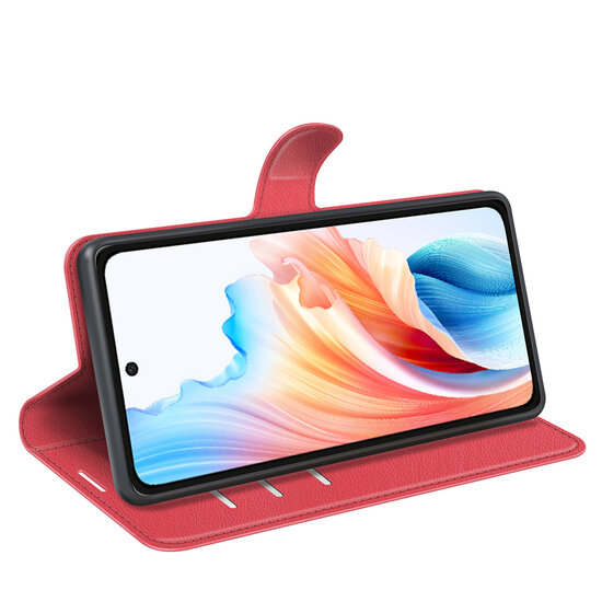 Oppo A79 / OnePlus Nord N30 SE Hoesje - MobyDefend Kunstleren Wallet Book Case (Sluiting Voorkant) - Rood