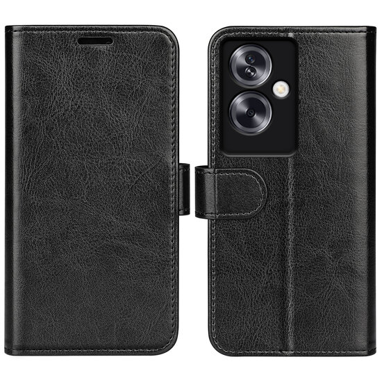 Oppo A79 / OnePlus Nord N30 SE Hoesje, MobyDefend Wallet Book Case (Sluiting Achterkant), Zwart