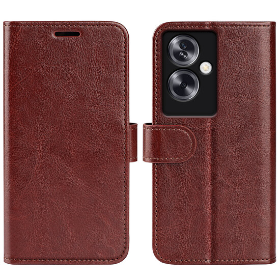 Oppo A79 / OnePlus Nord N30 SE Hoesje - MobyDefend Wallet Book Case (Sluiting Achterkant) - Bruin