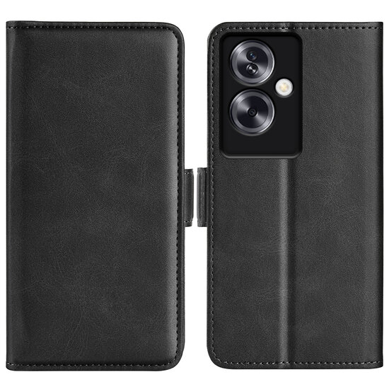 Oppo A79 / OnePlus Nord N30 SE Hoesje, MobyDefend Luxe Wallet Book Case (Sluiting Zijkant), Zwart