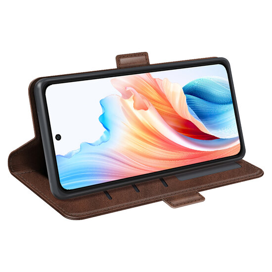 Oppo A79 / OnePlus Nord N30 SE Hoesje - MobyDefend Luxe Wallet Book Case (Sluiting Zijkant) - Bruin