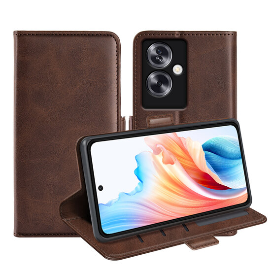 Oppo A79 / OnePlus Nord N30 SE Hoesje - MobyDefend Luxe Wallet Book Case (Sluiting Zijkant) - Bruin