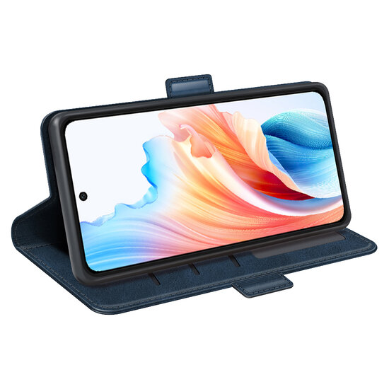Oppo A79 / OnePlus Nord N30 SE Hoesje - MobyDefend Luxe Wallet Book Case (Sluiting Zijkant) - Blauw