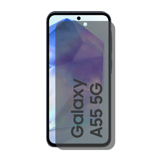 MobyDefend Samsung Galaxy A55 Screenprotector - HD Privacy Glass Screensaver