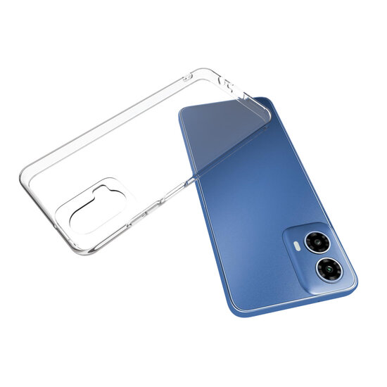 Motorola Moto G34 Hoesje - MobyDefend Transparante TPU Backcover - Volledig Doorzichtig