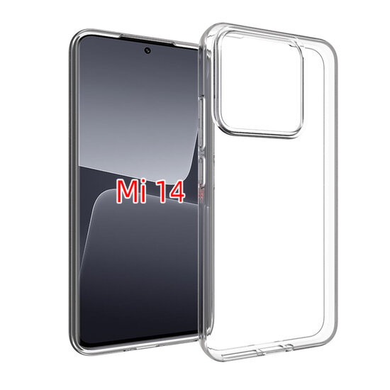 Xiaomi 14 Hoesje - MobyDefend Transparante TPU Backcover - Volledig Doorzichtig