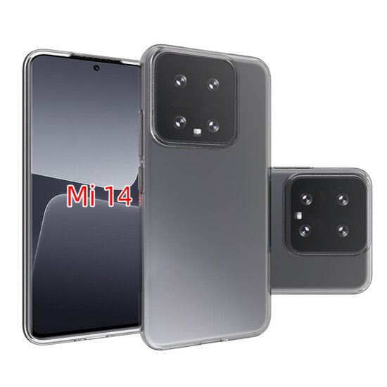 Xiaomi 14 Hoesje - MobyDefend Transparante TPU Backcover - Volledig Doorzichtig