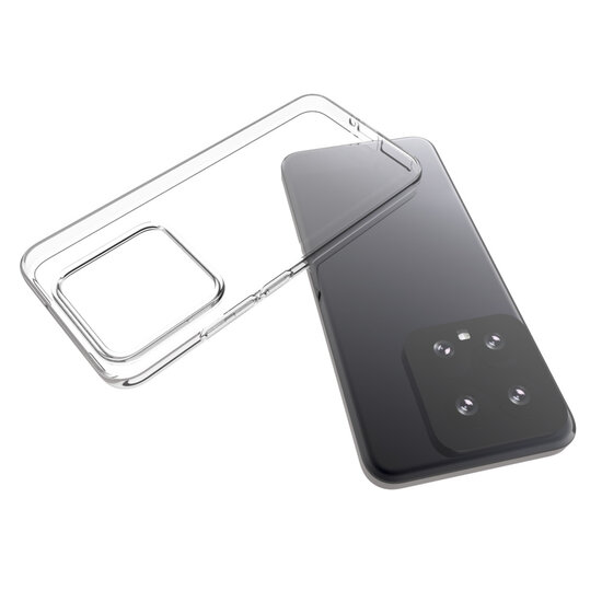 Xiaomi 14 Hoesje - MobyDefend Transparante TPU Backcover - Volledig Doorzichtig