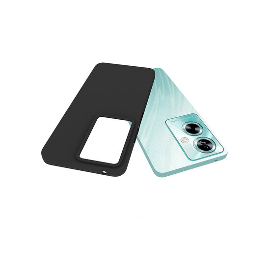 Oppo A79 / OnePlus Nord N30 SE Hoesje, MobyDefend  TPU Gelcase, Mat Zwart