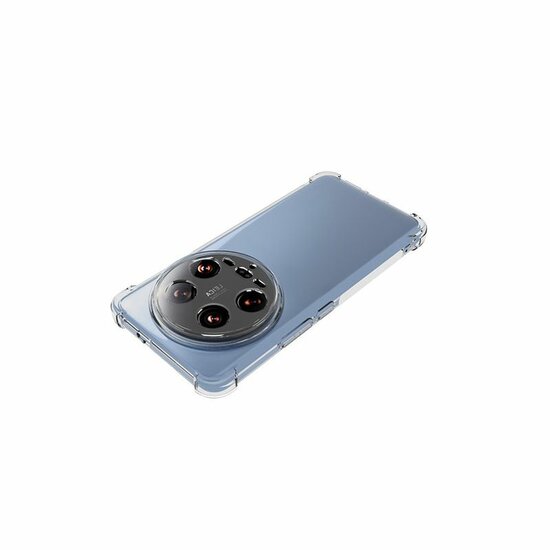 Xiaomi 14 Ultra Hoesje - MobyDefend Transparante Shockproof TPU Backcover - Verstevigde Hoeken - Volledig Doorzichtig