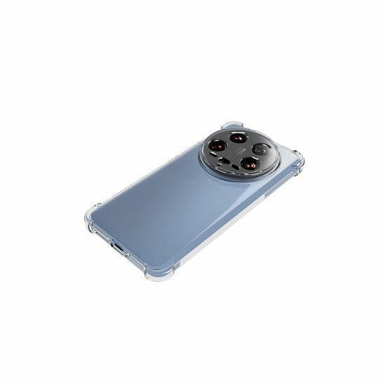 Xiaomi 14 Ultra Hoesje - MobyDefend Transparante Shockproof TPU Backcover - Verstevigde Hoeken - Volledig Doorzichtig