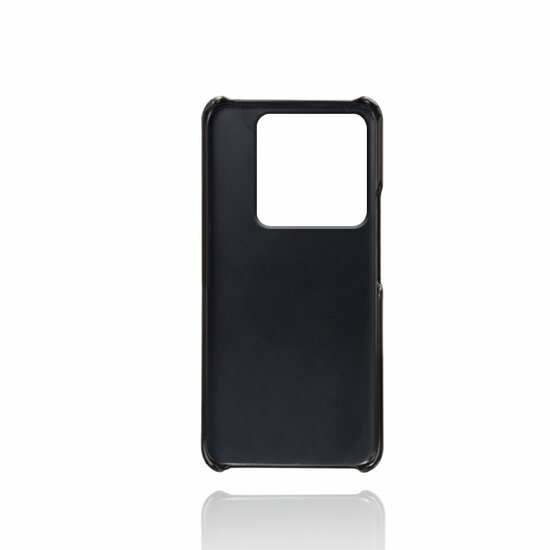 Xiaomi 14 Hoesje - MobyDefend Lederen Backcover Met Vakjes Voor Pasjes - Zwart