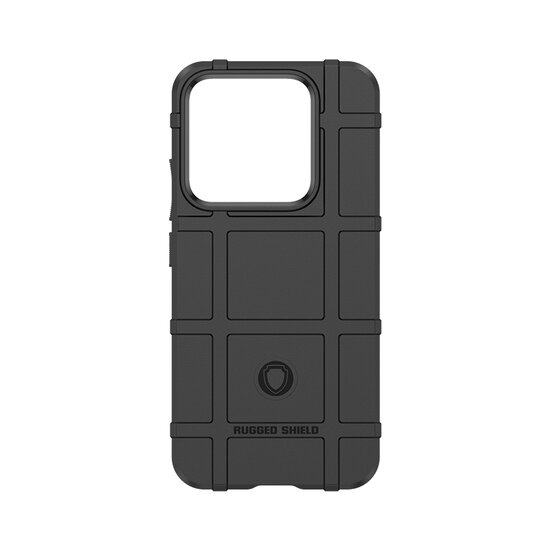 Xiaomi 14 Hoesje, Rugged Shield TPU Gelcase, Zwart